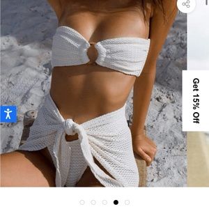 Montce crochet bone bikini swim set, size XS